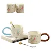 ins cute puppy mugs with high appearance standards, ceramic couple water cups, birthday gifts and souvenirs for girls Item Picture